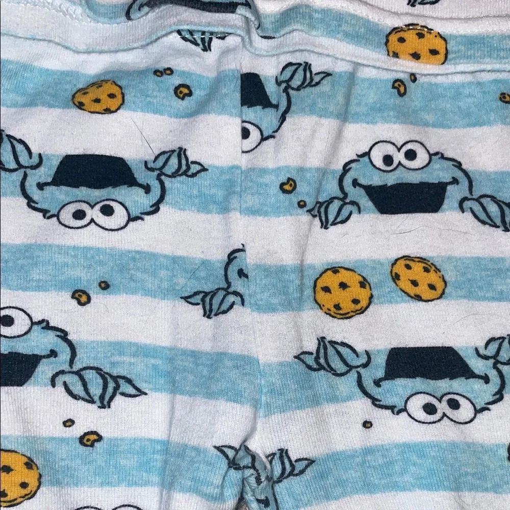 Sesame Street Cookie Monster Pajama Set Size 18 Montjs